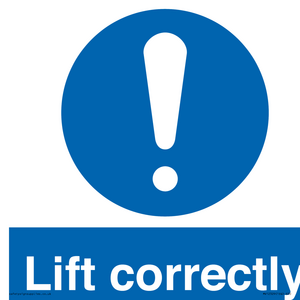 Lift correctly sign